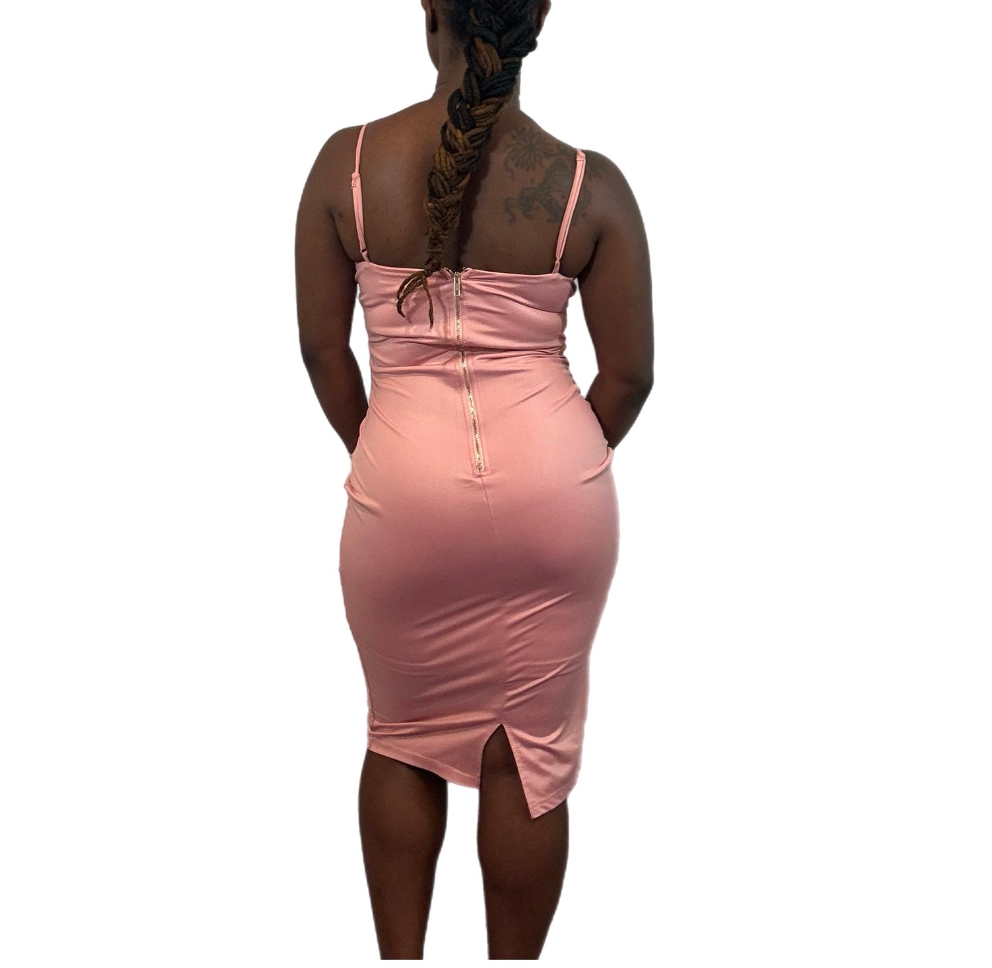 Pink Spaghetti Strapped Dress